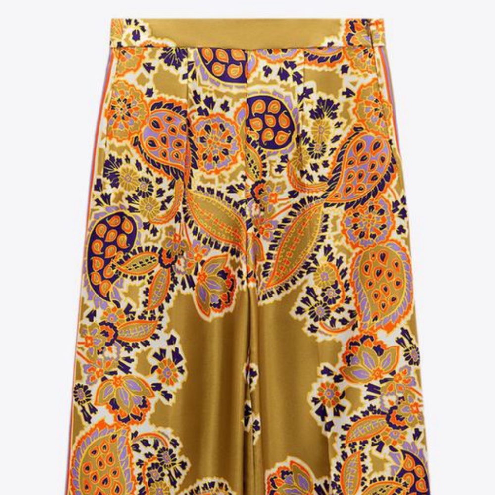 Zara Wide leg Pants Satin